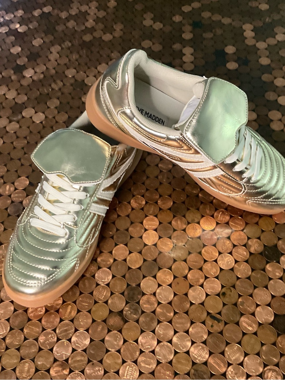 NWT Steve Madden “Madrid” Sneakers — Size 7 (Gold)